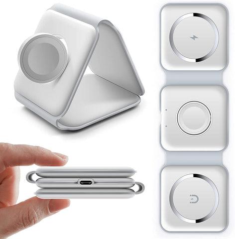 3-in-1 Wireless Charging Station for iPhone, Apple Watch & AirPods