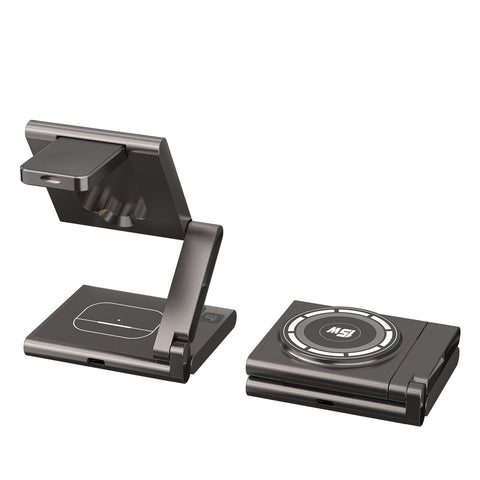 3-in-1 Foldable Wireless Charging Station for Phone, Earbuds & Smartwatch