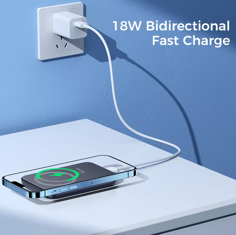 Portable Wireless Power Bank – 22W Fast Charging, Dual USB Output